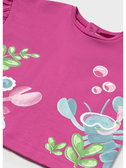 Mayoral fodros ujjú fukszia póló