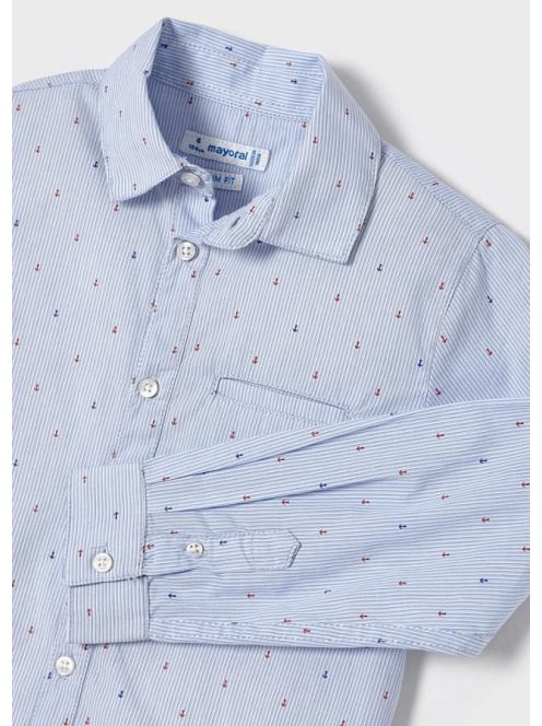 Mayoral világoskék mintás ing