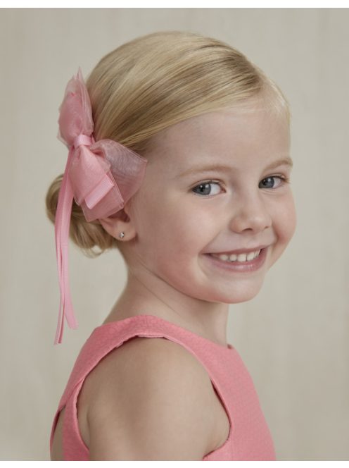 Abel & Lula hosszú masnis hajcsat-pink