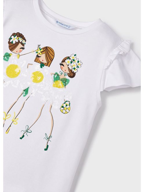 Mayoral virág mintás felső flitterrel