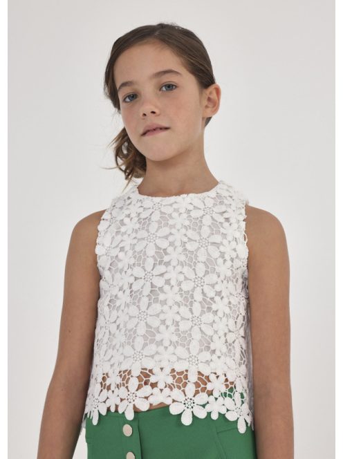 Mayoral csipkés ujjatlan blúz