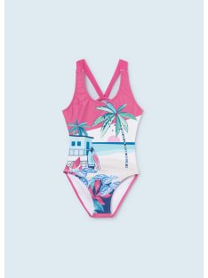 Mayoral pink pálmafás fürdőruha