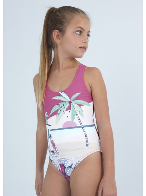Mayoral pink pálmafás fürdőruha
