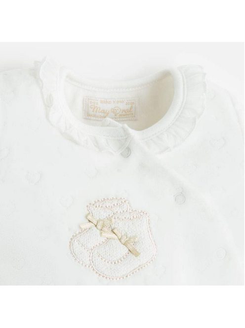 Mayoral plüss rugdalózó csizma mintával - fehér